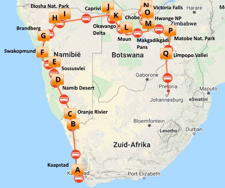 Op avontuur door Namibië, Botswana & Zimbabwe (27 dagen)