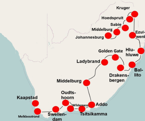 Zuid-Afrika per camper (25 dagen) - Noordwaarts