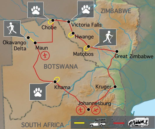 Wildlife Avontuur Zimbabwe en Botswana (20 dagen)