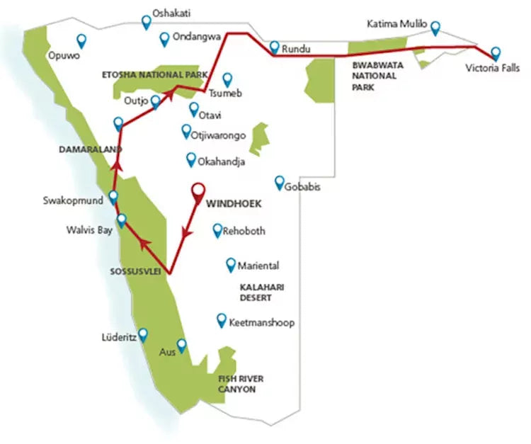 Het beste van Namibië, Chobe & Vic Falls (20 dagen)