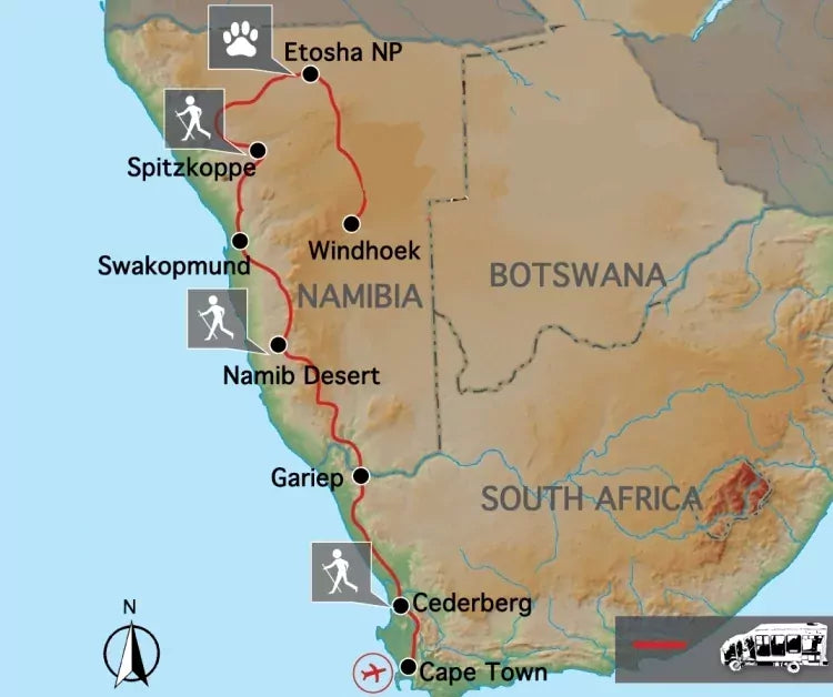 Slapen onder de sterren in Namibië (17 dagen)
