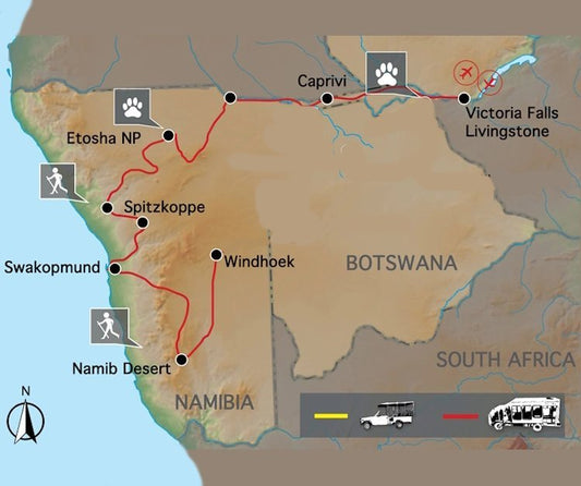 Namibië Desert & Caprivi (17 dagen)