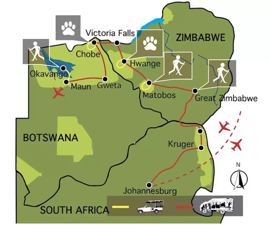 Wildlife Avontuur Kruger, Zimbabwe en Okavango (18 dagen)