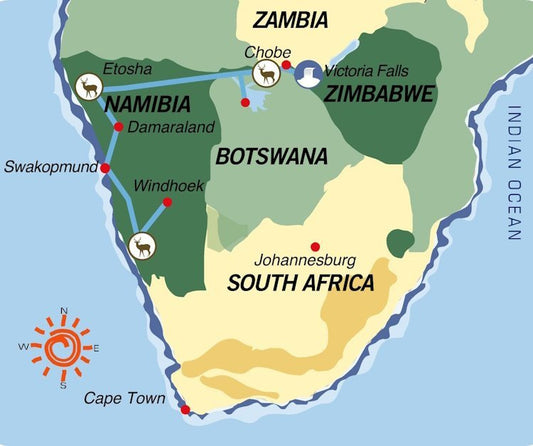 Deserts, Rivers & Wildlife Adventure Southbound (16 dagen)